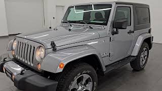 2016 JEEP WRANGLER SAHARA 2 DOOR 6 SPEED STICK SHIFT BILLET SILVER 4K WALKAROUND 14459ZA [upl. by Theresa313]