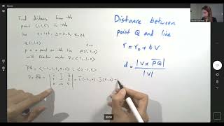 Distance Between a point and Parametric Line x1t y3tz2t [upl. by Niamrahc]