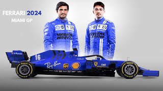 Ferrari to Sport Blue Livery at the 2024 F1 Miami Grand Prix [upl. by Enyledam]