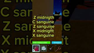 MELHOR COMBO DE MIDNIGHT BLADE  SANGUINE ART MOBILE bloxfruits [upl. by Parks]