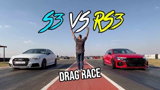 440HP S3 VS 8Y RS3  DRAG RACE [upl. by Dallas]