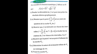 dérivation et étude des fonctions 2 bac SM Ex 56 page 155 Almoufid [upl. by Salkin]