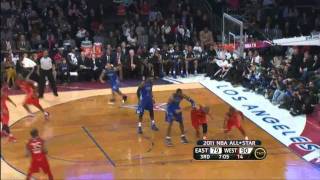 All Star Game 2011 Kobe Bryant TwoHanded Dunk on Lebron James in HD [upl. by Aldon]