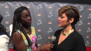 Tessanne Chin The Voice Top 10 Press Screening Interview [upl. by Noicnecsa89]