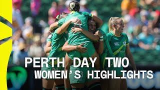 South Africa SHOCK Great Britain  Perth HSBC SVNS Day Two Womens Highlights [upl. by Ninnahc386]