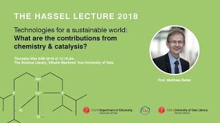 Hassel lecture 2018 with Matthias Beller [upl. by Zsa Zsa]