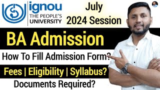 Ignou BA Admission 2024  Ignou Admission 2024 July  Ignou BA Admission Process  Ignou BA 2024 [upl. by Oiligriv]