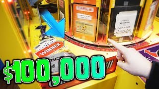 100000 Dollars in an ARCADE GAME  Arcade WINS [upl. by Llerrud]