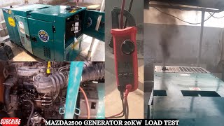 Mazda2500 Diesel Generator load test China alternator 20KW single face [upl. by Fiel]