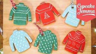 How to Make Christmas Jumper Cookies  Cupcake Jemma [upl. by Brittany]