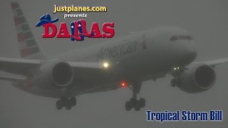 Plane Spotting DALLAS DFW  Tropical Storm [upl. by Riane501]