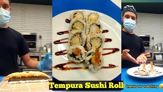 Tempura Sushi I Tempura Sushi Roll by Sushi Man Santosh [upl. by Arries]