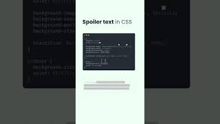 This effect is useful to hide any text and reveal it on hover [upl. by Iniffit]