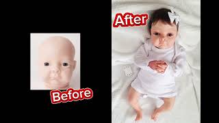 BEFORE  AFTER reborn baby dolls art [upl. by Alilahk]