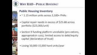 The Rental Assistance Demonstration RAD with LIHTCs Webinar Intro [upl. by Stewardson]