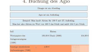 4 Buchung von Agio [upl. by Kentigera]