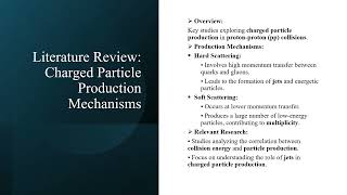 Literature Review Charged Particle Production Mechanisms  High Energy Physics  Physicist Hammad [upl. by Ambrogio74]