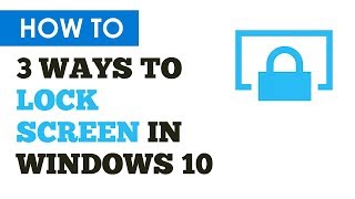 Lock Screen In Windows 10 On Your Computer Or Laptop  3 Ways [upl. by Aerdnaxela69]