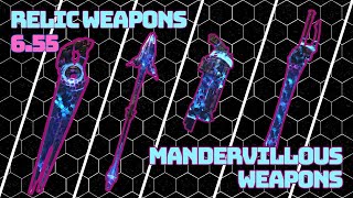 FFXIV  RELIC WEAPONS 655 MANDERVILLOUS Weapons [upl. by Vera195]