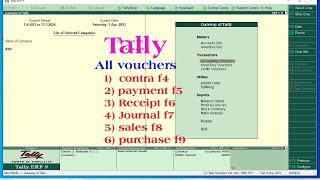 tally voucher entry  vouchers in tally  voucher entry in tally  tally voucher  tally erp 9 [upl. by Wardle]