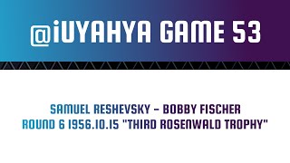 Samuel Reshevsky  Bobby Fischer  Round 6 19561015 quotThird Rosenwald Trophyquot [upl. by Loretta]