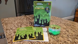 National Geographic GlowInTheDark Slime Lab Unboxing and Review [upl. by Airehs400]