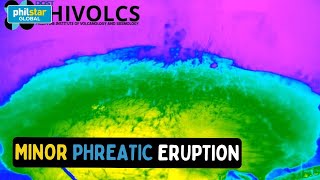 Maliit na phreatic eruption ng Bulkang Taal nakuhaan ng PHIVOLCS ngayong umaga [upl. by Rodablas]