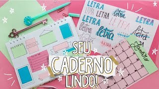 IDEIAS PARA DEIXAR O CADERNO LINDO E ORGANIZADO  TÍTULOS BANNERS PLANNER [upl. by Itak]