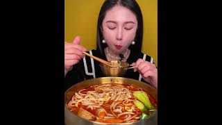 ASMR eating noodles spicy yummy very [upl. by Bar]