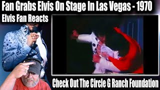 A Fan Got On Stage And Grabbed Elvis In Las Vegas 1970 [upl. by Ellerol108]