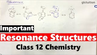 Important RESONANCE Structures 1 Class 12 Chemistry  Chlorobenzene [upl. by Powers]