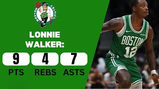 Lonnie Walker 9 PTS 4 REBS 7 ASTS 2 STLS 1 BLK in Celtics BLOWOUT WIN over 76ers [upl. by Madian384]