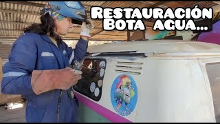 39 Restauración bota agua atacado por el oxido Combi VW T2 [upl. by Vashtia]