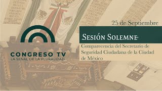 🔴 EnVivo  Comparecencia de la Persona Titular de la Secretaría de Seguridad Ciudadana 25 SEP 2024 [upl. by Accebor]