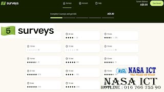 How to create Five Surveys NASA ICT Batch 119 [upl. by Htiek]