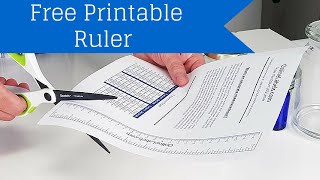 Free Printable Ruler  How To Measure Jar Bottles and More [upl. by Esorrebma]