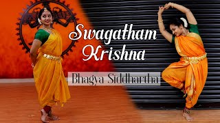 Swagatham Krishna Bharathanatyam Dance Cover by Bhagya Siddhartha [upl. by Assenaj]