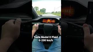 Model X Plaid 0200 kmh in under 8 sec [upl. by Lakin81]