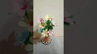 Creative flowers vase tea cup craftpaper reels viralvideo youtube trending usha kajal [upl. by Publia]