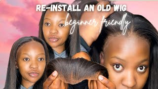 HOW TO REINSTALL YOUR OLD FRONTAL WIG  BEGINNER FRIENDLY [upl. by Kreg965]