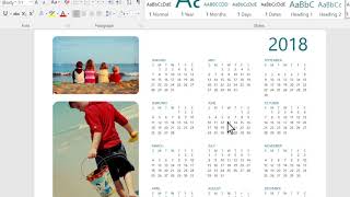 Create an quotAny Yearquot calendar in Microsoft Word [upl. by Willy336]