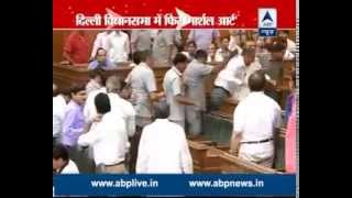 High Voltage drama in Delhi Vidhan Sabha BJP MLA OP Sharma marshalled out again [upl. by Greiner186]