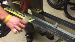 How to do crosscountry skate style ski waxing [upl. by Dora323]