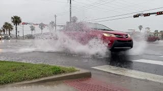 Padre Island soaked with over 10 inches of rain over nine hour span [upl. by Clement]