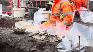 Crossrail Archaeology 18th century finds uncovered at Bedlam [upl. by Adnahsar501]