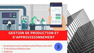 Gestion De Production partie 3  Plan Directeur de production PDP types de Flux de production [upl. by Ajoop468]