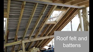 How to felt and batten a roof [upl. by Airdnaxila]