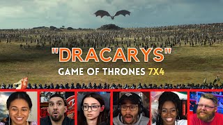 Reactors Reacting to DAENERYS TARGARYEN and the Field of Fire 2  Game of Thrones 7x4 [upl. by Urbannai]