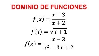 DOMINIO DE FUNCIONES ALGEBRAICAS [upl. by Sandler64]