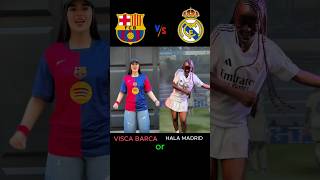 Visca Barca ❤️ vs Hala Madrid🤍 football viscabarsa halamadrid barcelona realmadrid trending [upl. by Arrais793]